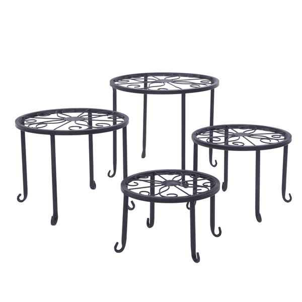 4 plant shelves with 4-1 round pattern in black baking paint plant stand flower pot organizer shelf flower display for indoor outdoor patio
4 plant shelves with 4-1 round pattern in black baking paint plant stand flower pot organizer shelf flower display for indoor outdoor patio