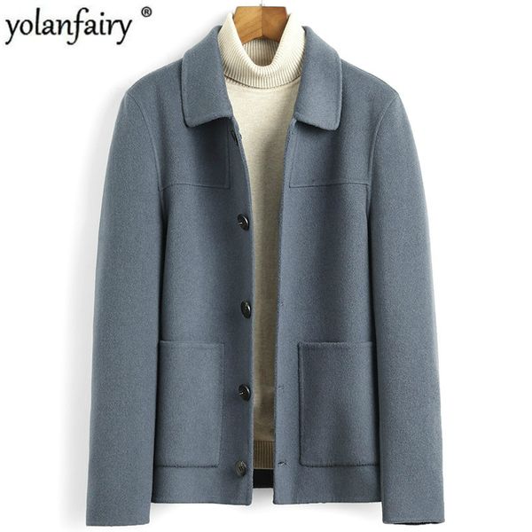 short wool coat men double-sided spring autumn woolen jacket men's coats overcoat casual jackets casaco masculino 5021 kj3591, Black
short wool coat men double-sided spring autumn woolen jacket men's coats overcoat casual jackets casaco masculino 5021 kj3591, Black