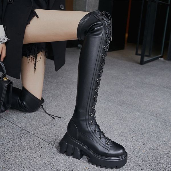 boots pxelena rome cross tied gothic punk thigh high women chunky platform heels over the knee genuine leather 2021 shoes, Black
boots pxelena rome cross tied gothic punk thigh high women chunky platform heels over the knee genuine leather 2021 shoes, Black