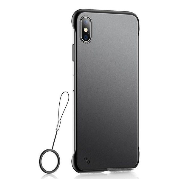 

ultra thin scrub no frame cellphone case with ring for iphone xs max xr x 8 7 6 plus back cover designer anti-fingerprint