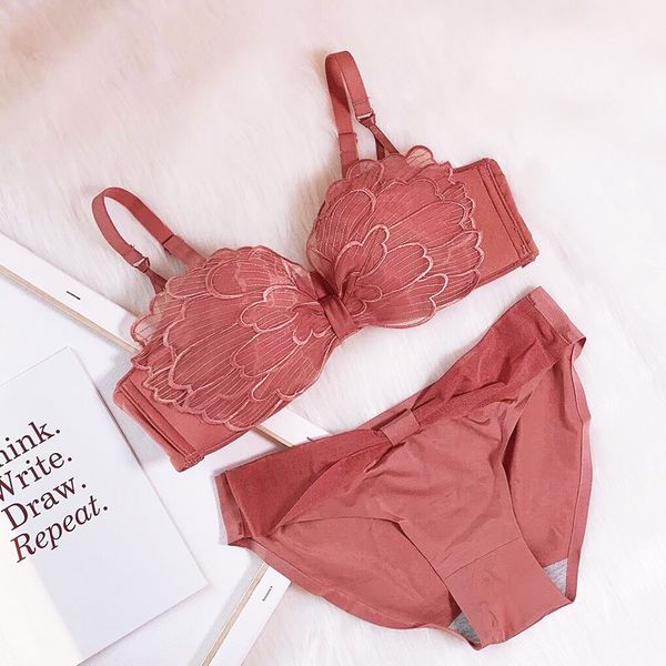 bras sets bra set 3d embroidery underwear lace super big bow thicken push up brassiere ab cup comfortable women lingerie panties, Red;black
bras sets bra set 3d embroidery underwear lace super big bow thicken push up brassiere ab cup comfortable women lingerie panties, Red;black