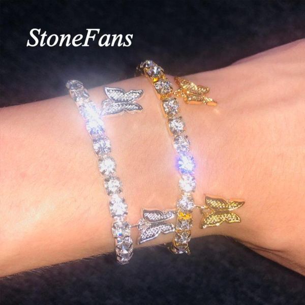 charm bracelets stonefans rhinestone tennis chain bracelet butterfly hip hop men jewelry fashion pendant for women, Golden;silver
charm bracelets stonefans rhinestone tennis chain bracelet butterfly hip hop men jewelry fashion pendant for women, Golden;silver