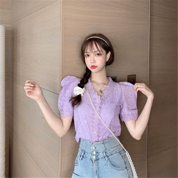 zpuzr 2020 summer new chic korean style crochet v-neck bubble sleeve hollow design lace shirt for lace shirtshirt shirtwomen, White
zpuzr 2020 summer new chic korean style crochet v-neck bubble sleeve hollow design lace shirt for lace shirtshirt shirtwomen, White