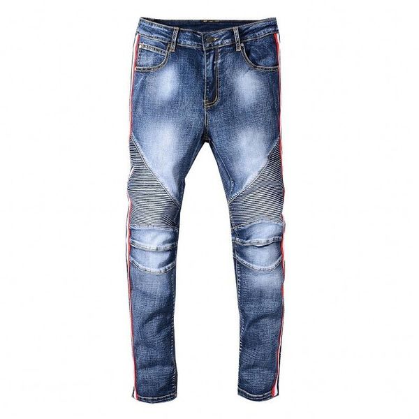 2019 new men's skinny jeans distressed ripped biker jeans slim fit motorcycle biker denim for mens cotton jeans, Blue
2019 new men's skinny jeans distressed ripped biker jeans slim fit motorcycle biker denim for mens cotton jeans, Blue