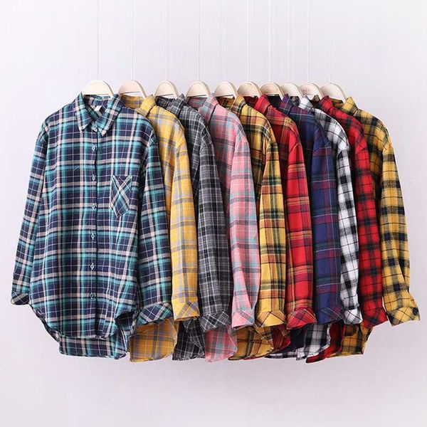 women's blouses & shirts plaid shirt button cardigan jacket autumn womens casual lapel tee loose for female solid striped clothing, White
women's blouses & shirts plaid shirt button cardigan jacket autumn womens casual lapel tee loose for female solid striped clothing, White