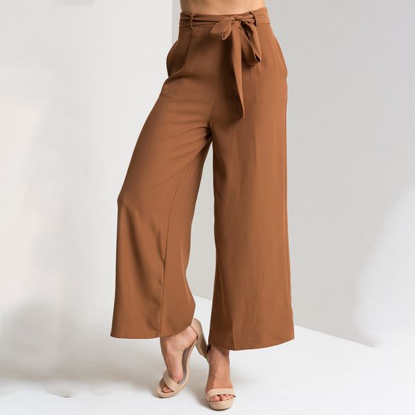 normov casual fashion tie waist trousers women high waist streetwear wide leg pants female loose pocket long culottes trousers, Black;white
normov casual fashion tie waist trousers women high waist streetwear wide leg pants female loose pocket long culottes trousers, Black;white