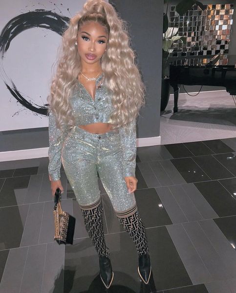 sequins single breasted womens 2pcs solid color summer nightclub long sleeve women clothing 2 pieces, White
sequins single breasted womens 2pcs solid color summer nightclub long sleeve women clothing 2 pieces, White