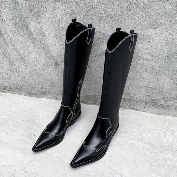 ins western winter boots leather black mid calf cowboy boots for women wedge chunky low heel short biker 2020
ins western winter boots leather black mid calf cowboy boots for women wedge chunky low heel short biker 2020