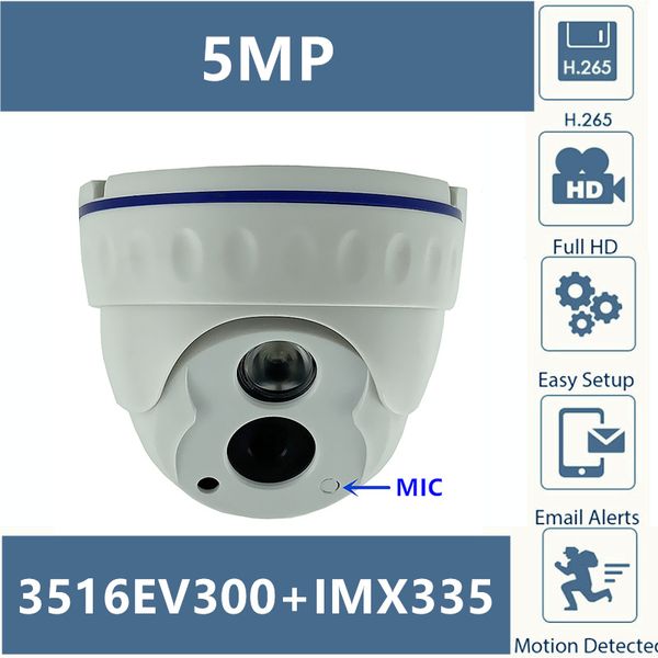 5mp integrate mic 3516ev300+sony imx335 ip dome camera audio 2592*1944 h.265 low illumination 42mil led irc onvif cms xmeye p2p
5mp integrate mic 3516ev300+sony imx335 ip dome camera audio 2592*1944 h.265 low illumination 42mil led irc onvif cms xmeye p2p
