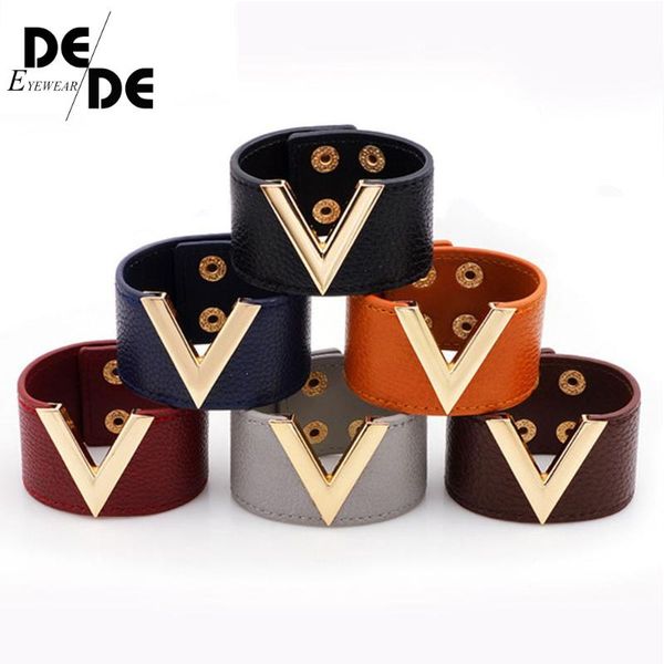 2020 new v shape stylish charm wrap leather cuff bracelets 90s for wedding/engagement fashion symbol wristband femme jewelry, Golden;silver
2020 new v shape stylish charm wrap leather cuff bracelets 90s for wedding/engagement fashion symbol wristband femme jewelry, Golden;silver