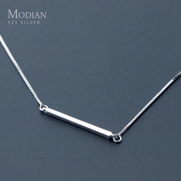 modian genuine 925 sterling silver geometric stick pendant necklace for women gift fashion simple necklace fine jewelry 2020 new, Golden;silver
modian genuine 925 sterling silver geometric stick pendant necklace for women gift fashion simple necklace fine jewelry 2020 new, Golden;silver