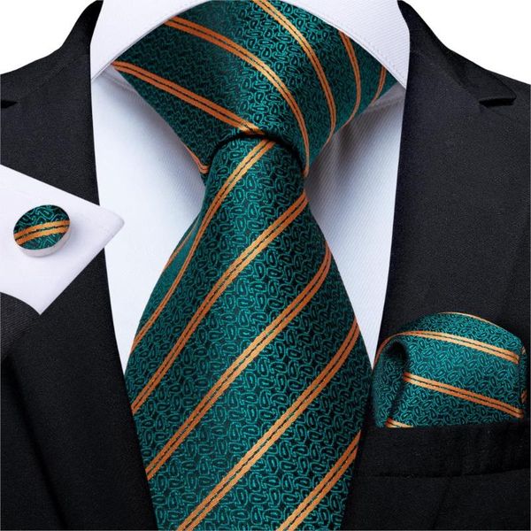 men tie teal green gold striped quality wedding tie for men hanky cufflink silk set dibangu novelty design business mj-7315, Black;gray
men tie teal green gold striped quality wedding tie for men hanky cufflink silk set dibangu novelty design business mj-7315, Black;gray