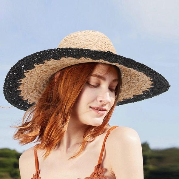 wide brim hats gemvie large summer for women fashion straw hat raffia woven sun with rope lady beach cap panama, Blue;gray
wide brim hats gemvie large summer for women fashion straw hat raffia woven sun with rope lady beach cap panama, Blue;gray
