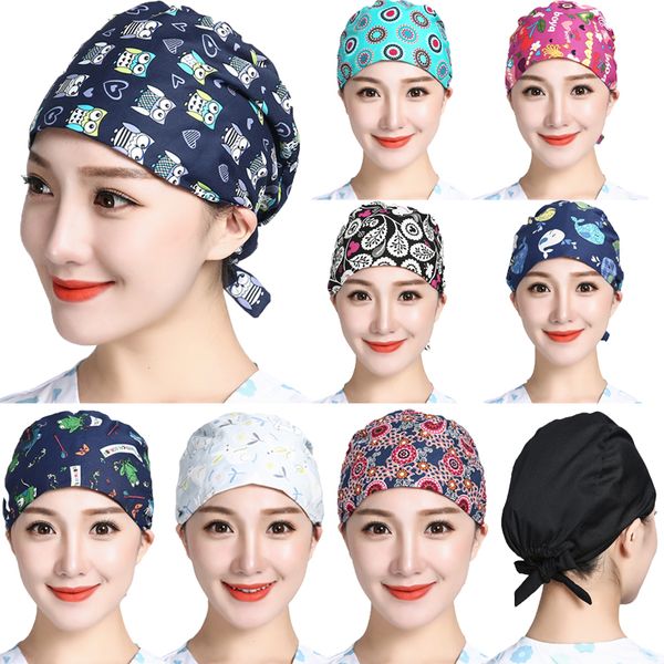 women scrubs caps pattern printed breathable cotton sweatband hats bandage adjustable hats casual work wear accessories, Blue;gray
women scrubs caps pattern printed breathable cotton sweatband hats bandage adjustable hats casual work wear accessories, Blue;gray