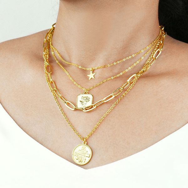love heart pendant necklace for women thick chain peach heart female clavicle chain five-pointed star pendant accessory coin, Silver
love heart pendant necklace for women thick chain peach heart female clavicle chain five-pointed star pendant accessory coin, Silver