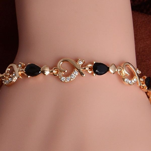 2020 trendy new 5 colors women's beautiful bracelet colorful austrian crystal fashion heart bracelet wholesale, Golden;silver
2020 trendy new 5 colors women's beautiful bracelet colorful austrian crystal fashion heart bracelet wholesale, Golden;silver