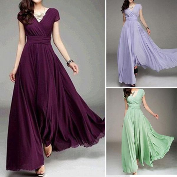 casual dresses est style soft skirt v-neck evening long dress for women ladies, Black;gray
casual dresses est style soft skirt v-neck evening long dress for women ladies, Black;gray