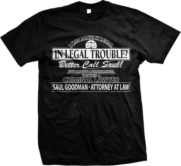 better call saul attorney at law breaking bad saul goodman men's t-shirt 2019 brand clothing printed fashion design shirt
better call saul attorney at law breaking bad saul goodman men's t-shirt 2019 brand clothing printed fashion design shirt