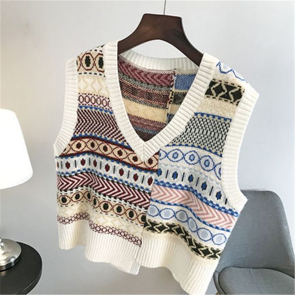 knit vest women geometric patterns pullover sleeveless sweater female fashion loose v neck splice irregular vest s-xl rm50104, Black;white
knit vest women geometric patterns pullover sleeveless sweater female fashion loose v neck splice irregular vest s-xl rm50104, Black;white
