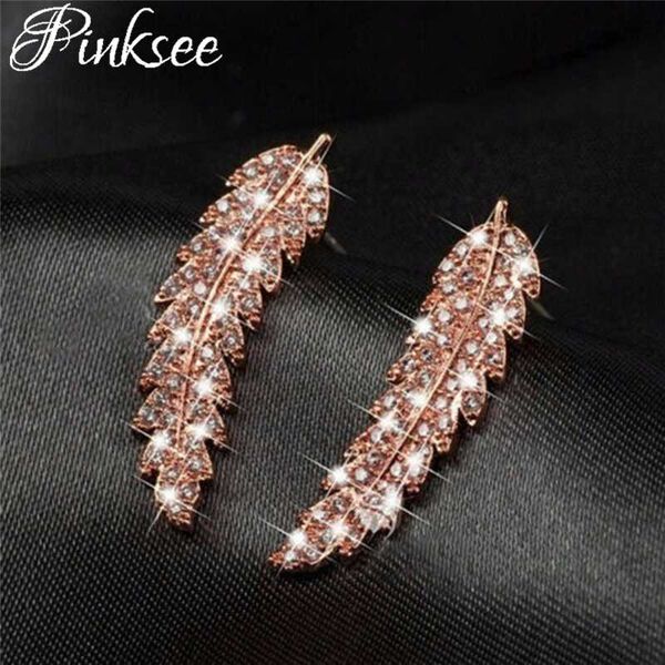 pinksee delicate fashion full rhinestone leaf stud earrings women girls personality charm crystal ear piercing jewelry gift, Golden;silver
pinksee delicate fashion full rhinestone leaf stud earrings women girls personality charm crystal ear piercing jewelry gift, Golden;silver