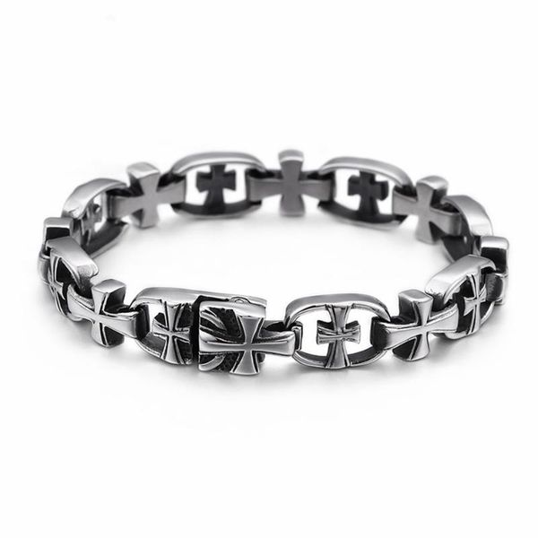 charm bracelets classic stainless steel cross for men 21cm linking chain crucifix christ prayer jewelry, Golden;silver
charm bracelets classic stainless steel cross for men 21cm linking chain crucifix christ prayer jewelry, Golden;silver