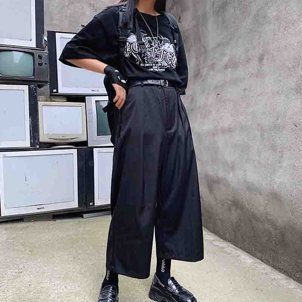 sagging feeling wide leg pants men's korean fashion summer thin capris loose straight casual pants suit, Black
sagging feeling wide leg pants men's korean fashion summer thin capris loose straight casual pants suit, Black