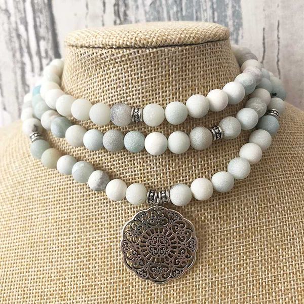 tennis mandala jewelry mala necklace yoga wrist wrap 108 matte amazonite healing energy bracelet, Golden;silver
tennis mandala jewelry mala necklace yoga wrist wrap 108 matte amazonite healing energy bracelet, Golden;silver