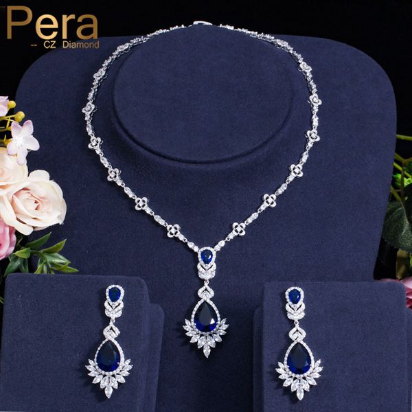 pera luxury royal marquise cubic zirconia big dangle blue tear drop necklace set women wedding banquet jewelry accessories j208, Silver
pera luxury royal marquise cubic zirconia big dangle blue tear drop necklace set women wedding banquet jewelry accessories j208, Silver