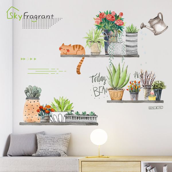 nordic wall sticker cute cat and pots plants home self-adhesive stickers bedroom decor living room wall decor room decoration
nordic wall sticker cute cat and pots plants home self-adhesive stickers bedroom decor living room wall decor room decoration