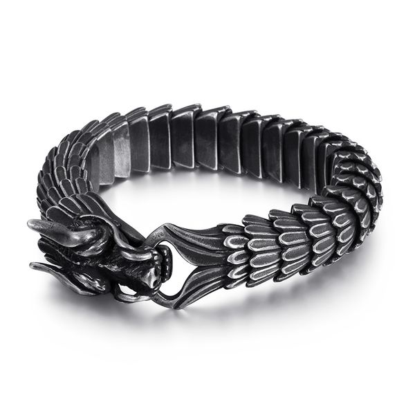 black heavy 155g men biker bling pure stainless steel casting dragon pattern bossy bracelet bangle 15mm 8.66 inch gothic punk bracelet
black heavy 155g men biker bling pure stainless steel casting dragon pattern bossy bracelet bangle 15mm 8.66 inch gothic punk bracelet