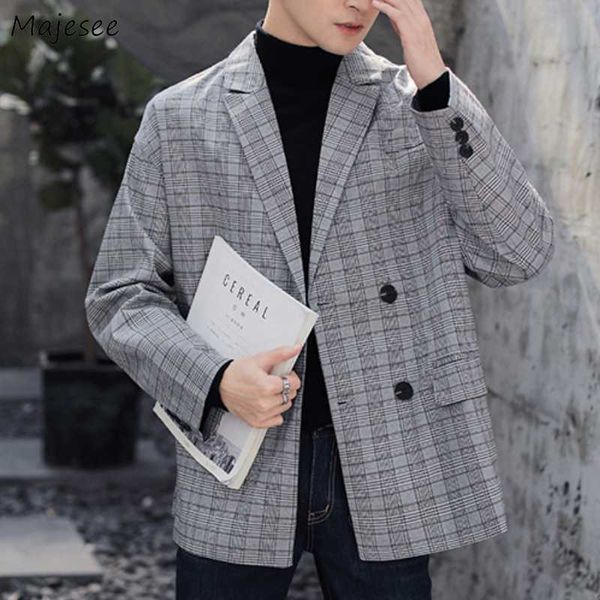 men's suits & blazers men plaid gray korean style teens fashion casual coats loose chic all-match streetwear retro outwear students sof, White;black
men's suits & blazers men plaid gray korean style teens fashion casual coats loose chic all-match streetwear retro outwear students sof, White;black