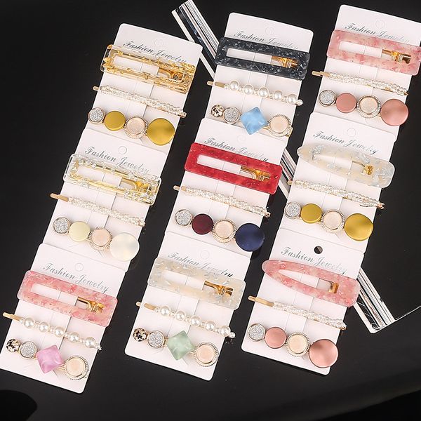 3pcs/set fashion pearls acetate geometric hair clips for women girls headband sweet hairpins barrettes hair accessories set, Golden;silver
3pcs/set fashion pearls acetate geometric hair clips for women girls headband sweet hairpins barrettes hair accessories set, Golden;silver