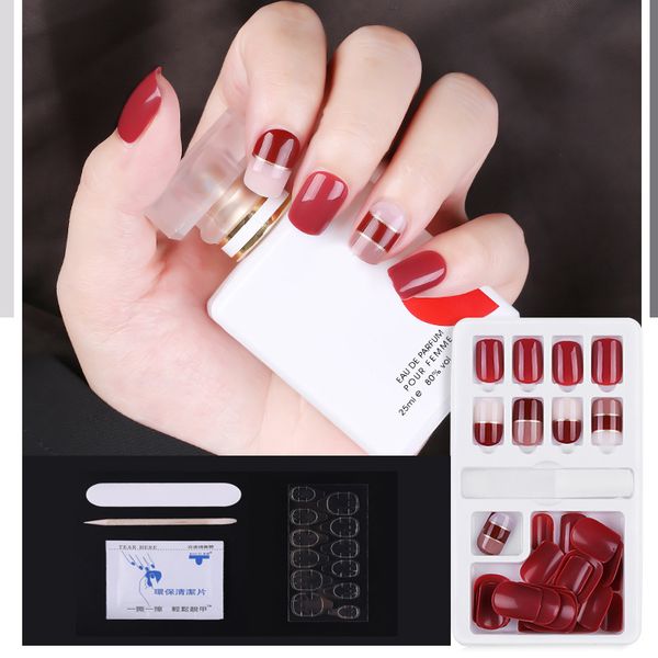 false nails 30pcs/set stripe line full cover tips nail art design artificial diy fashion fake press on short tip, Red;gold
false nails 30pcs/set stripe line full cover tips nail art design artificial diy fashion fake press on short tip, Red;gold