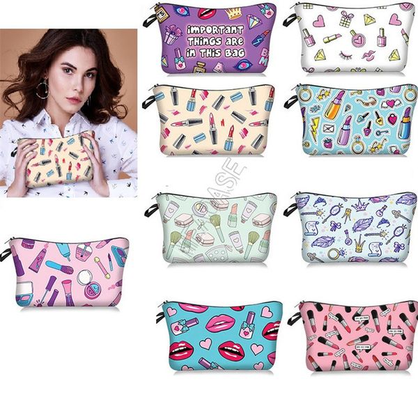 women lipstick fashion cosmetic makeup bags girls mouth lips print handbag tote purses toiletry bag brushes jewelry storage totes d9709, Black
women lipstick fashion cosmetic makeup bags girls mouth lips print handbag tote purses toiletry bag brushes jewelry storage totes d9709, Black