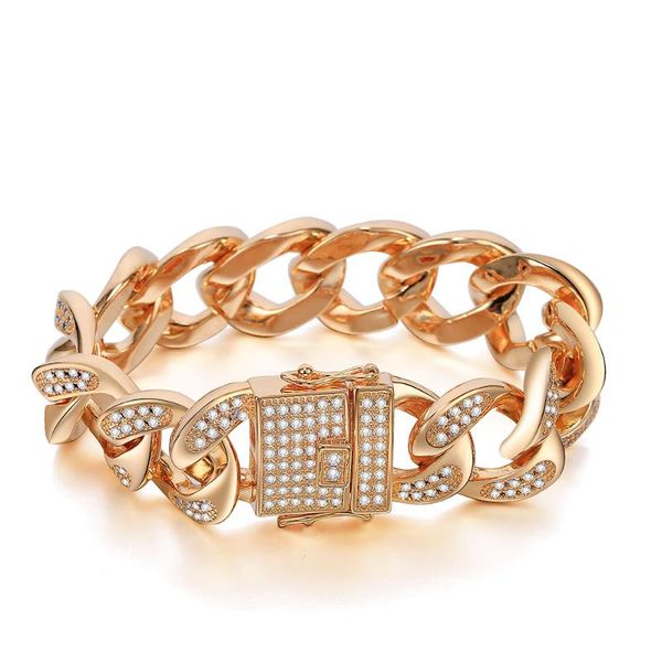 link, chain huge wide flat curb cuban bracelet for men women fashion jewelry yellow/rose gold color punk biker cz bracelets, Black
link, chain huge wide flat curb cuban bracelet for men women fashion jewelry yellow/rose gold color punk biker cz bracelets, Black