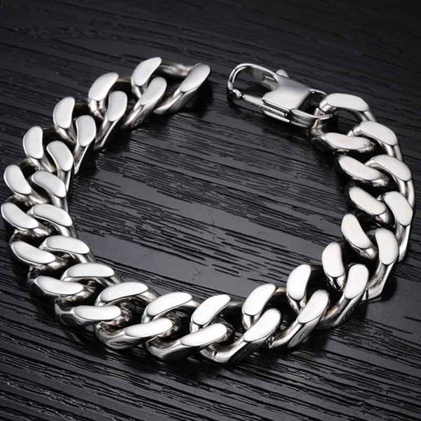 link, chain 10mm/12mm/14mm stainless steel hip hop womens mens miami curb cuban link bracelets rapper bangle jewelry drop shopping, Black
link, chain 10mm/12mm/14mm stainless steel hip hop womens mens miami curb cuban link bracelets rapper bangle jewelry drop shopping, Black