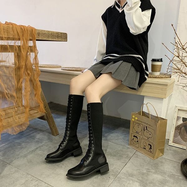 brand women's shoes thigh-high boots boots-women booties ladies round toe lace up fashion over-the-knee 2020 rubber autumn med, Black
brand women's shoes thigh-high boots boots-women booties ladies round toe lace up fashion over-the-knee 2020 rubber autumn med, Black