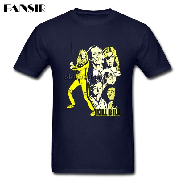 casual t-shirt men's kill bill men tshirts short sleeve o neck guys clothes