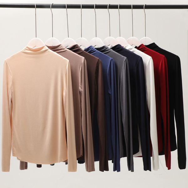 модальные футболка новый корейский женщины high neck сплошной цвет большой размер нижнего белья ulzzang tshirt женская одежда осень зима, White
модальные футболка новый корейский женщины high neck сплошной цвет большой размер нижнего белья ulzzang tshirt женская одежда осень зима, White