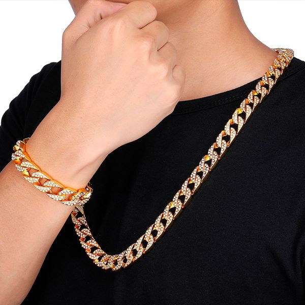 aglover hip hop cuba cuba bracelet out rhinestone 14mm men's crystal gold chain cz golden light rapper necklace men jewelry, Silver
aglover hip hop cuba cuba bracelet out rhinestone 14mm men's crystal gold chain cz golden light rapper necklace men jewelry, Silver