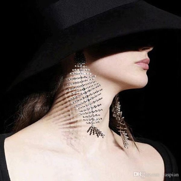 fashion model fishbone long tassel earring 14*5cm women rhinestone long earring fashion jewelry accessories, Red;brown
fashion model fishbone long tassel earring 14*5cm women rhinestone long earring fashion jewelry accessories, Red;brown