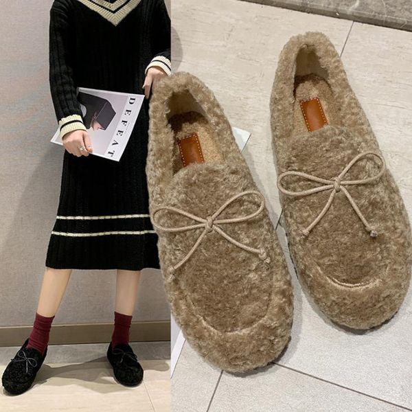 single shoe women's autumn 2020 new all-around bow flat bottom pea shoes with plush casual low slip on wool shoes, Black
single shoe women's autumn 2020 new all-around bow flat bottom pea shoes with plush casual low slip on wool shoes, Black