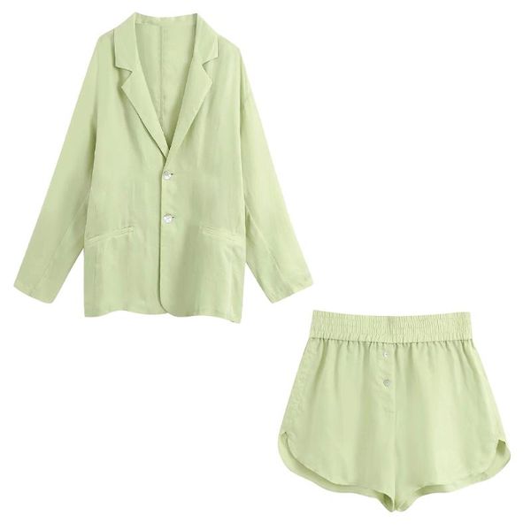 2020 new women two piece set flowing blazer loose fitting & high-waist shorts elastic waistband ensemble femme, Gray
2020 new women two piece set flowing blazer loose fitting & high-waist shorts elastic waistband ensemble femme, Gray