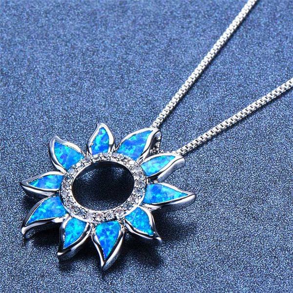 luxury charming rainbow hollow sunflower pendant fire opal necklace bride engagement charm necklace lovers jewelry, Silver
luxury charming rainbow hollow sunflower pendant fire opal necklace bride engagement charm necklace lovers jewelry, Silver