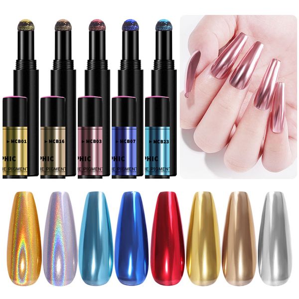 1 pc nail art laser magic mirror effect glitter powder air cushion pen holographic gold silver pen solid chalk phantom nail, Silver;gold
1 pc nail art laser magic mirror effect glitter powder air cushion pen holographic gold silver pen solid chalk phantom nail, Silver;gold