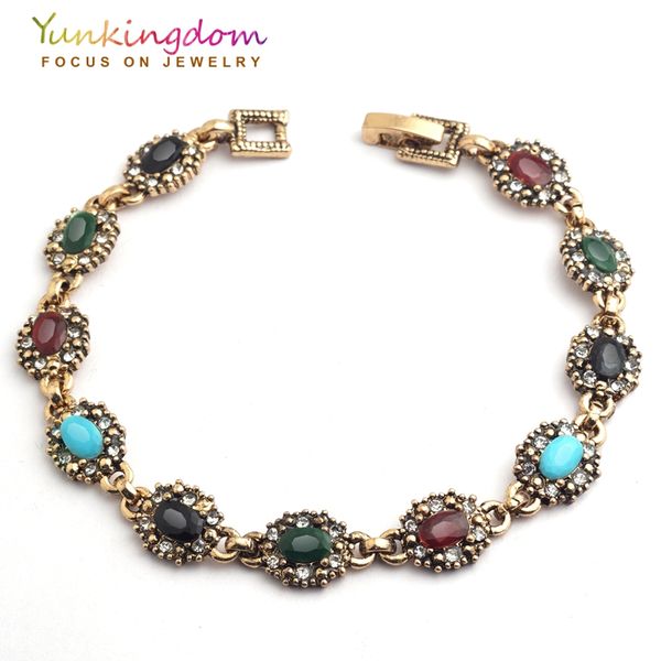yunkingdom flower pulseira feminina jewelry, gold color vintage bracelets ,antique gold color anniversary gifts yun0678, Black
yunkingdom flower pulseira feminina jewelry, gold color vintage bracelets ,antique gold color anniversary gifts yun0678, Black