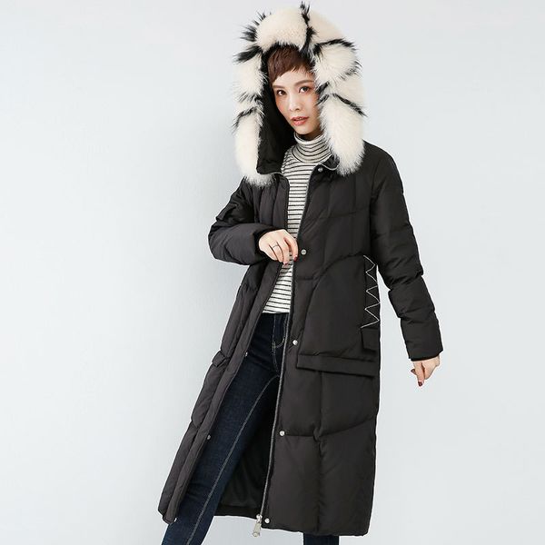 women's down & parkas white long winter duck coat big fur collar warm korean puffer jacket 2021 wf1y0020y kj4701, Black
women's down & parkas white long winter duck coat big fur collar warm korean puffer jacket 2021 wf1y0020y kj4701, Black