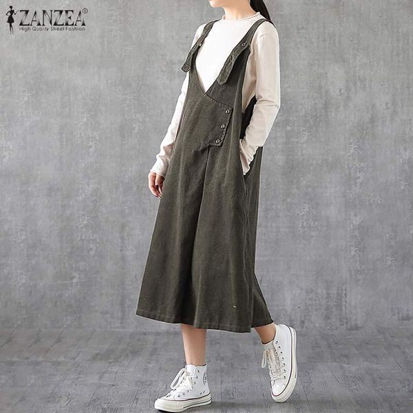 casual overall dress women's corduroy sundress zanzea 2020 spring sleeveless split midi vestidos female v neck robe plus size 7, Black;gray
casual overall dress women's corduroy sundress zanzea 2020 spring sleeveless split midi vestidos female v neck robe plus size 7, Black;gray