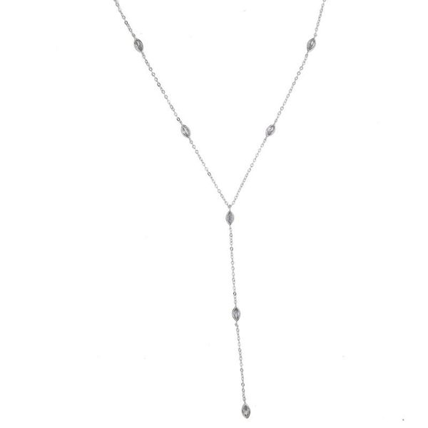 fashion elegance women party y shape thin necklace with clear cz paved long chain necklace rose gold silver color
fashion elegance women party y shape thin necklace with clear cz paved long chain necklace rose gold silver color