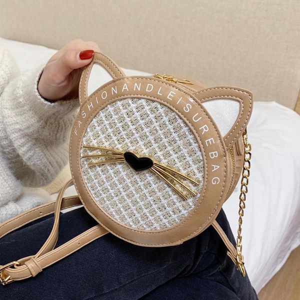 fashion cute cat round bags for girl circular messenger bag crossbody bags for women 2020 women's shoulder bag pu leather 
fashion cute cat round bags for girl circular messenger bag crossbody bags for women 2020 women's shoulder bag pu leather